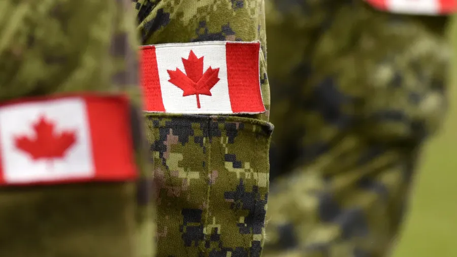 flag of canada on military uniform canadian soldiers army of
