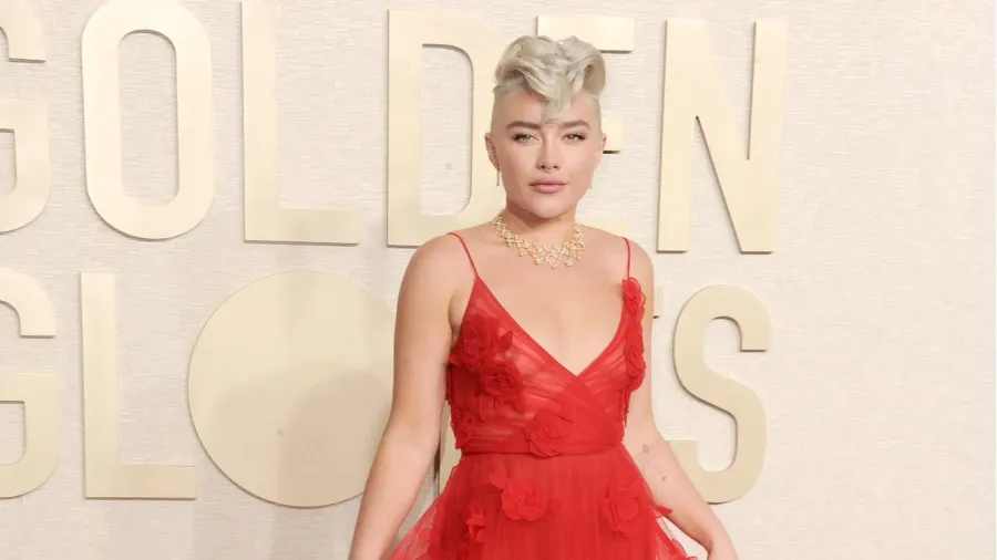 florence pugh at the 81st annual golden globe awards held