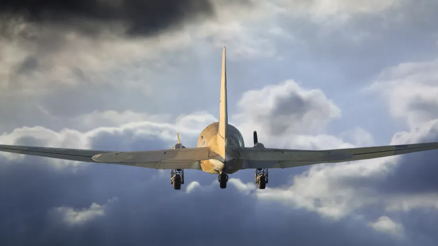 flying airplane