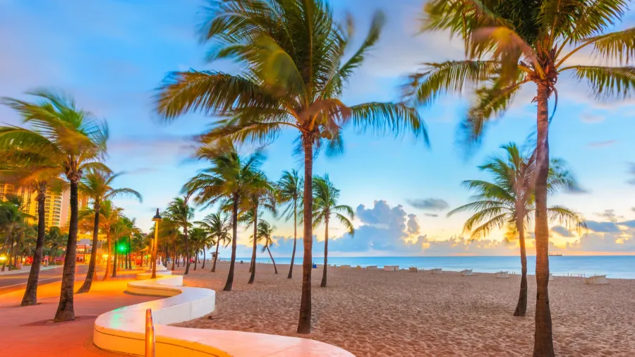 fort lauderdale florida usa beach and life guard tower at