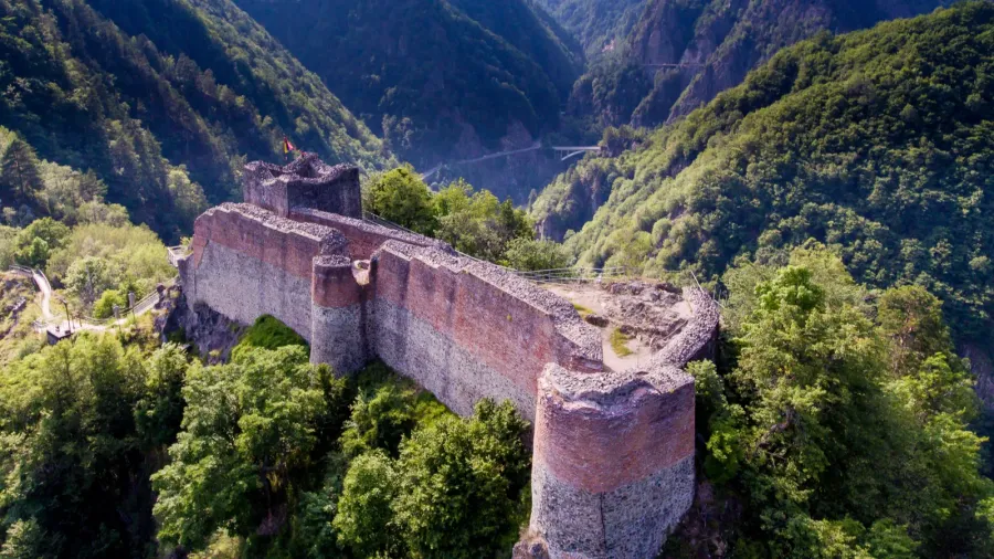 fortress poenari aerial view
