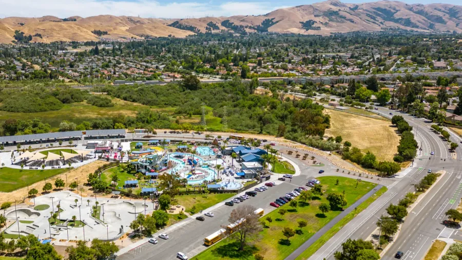 fremont california usa july 30 2023 aerial images of aqua