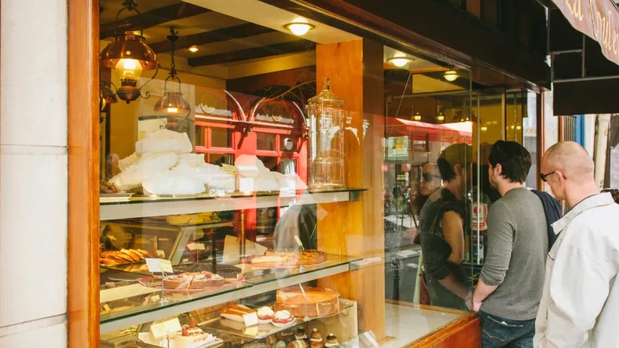 french bakery queue paris france pastries sweet food