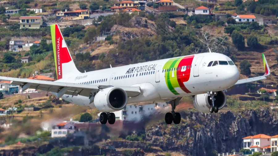 funchal portugal  september 16 2022 tap air portugal airbus