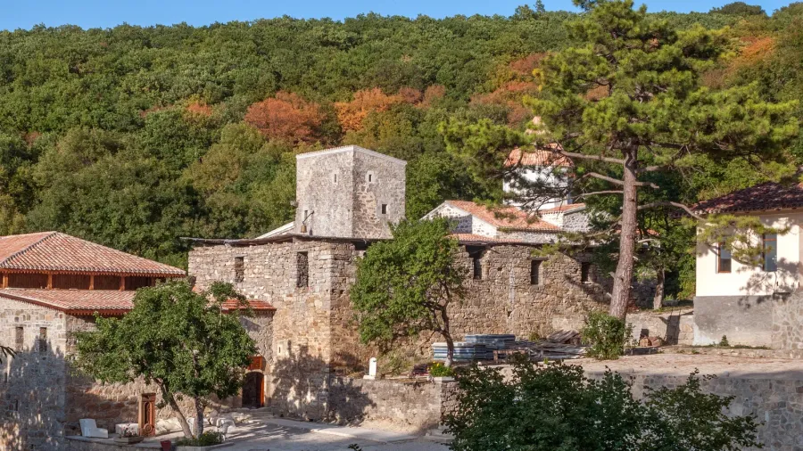 general view of the monastery surb khach complex crimea