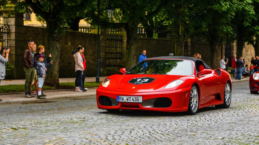 germany fulda  jul 2019 red ferrari f430 type f131