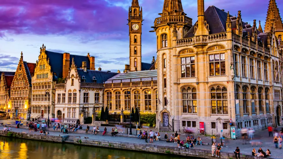 ghent belgium  aug 24 2022 architecture of the historic