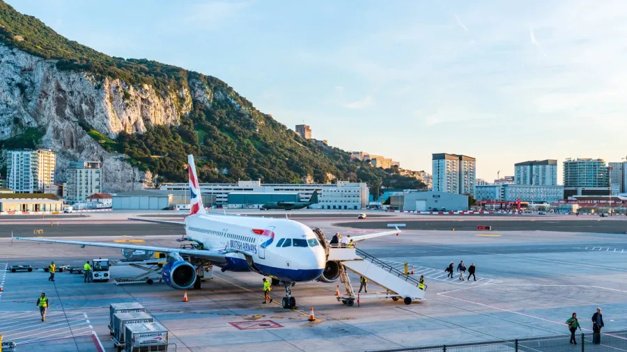 gibraltar uk  march 13 2023 passengers disembark british airways