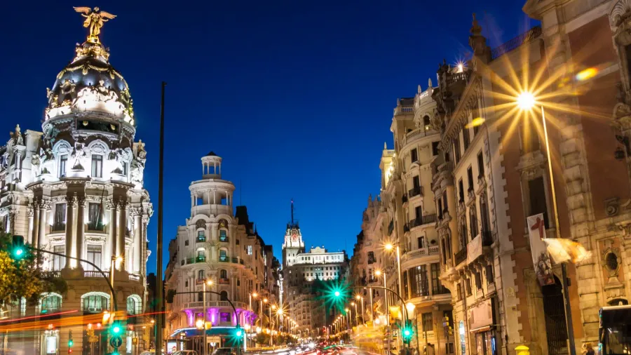 gran via in madrid spain europe