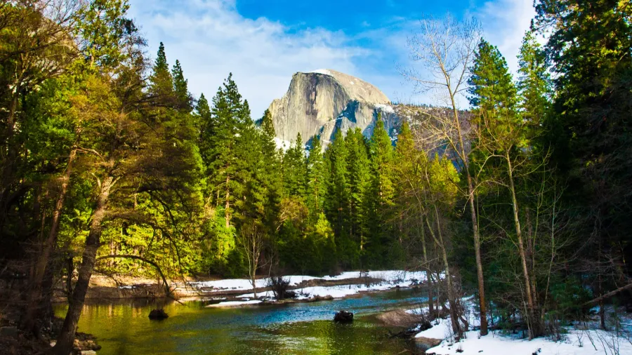 half dome rock  the landmark of yosemite national parkcalifornia