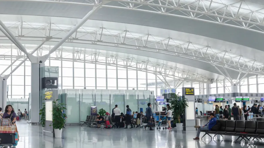 hanoivietnam  november 62017  passengers can seen checking in