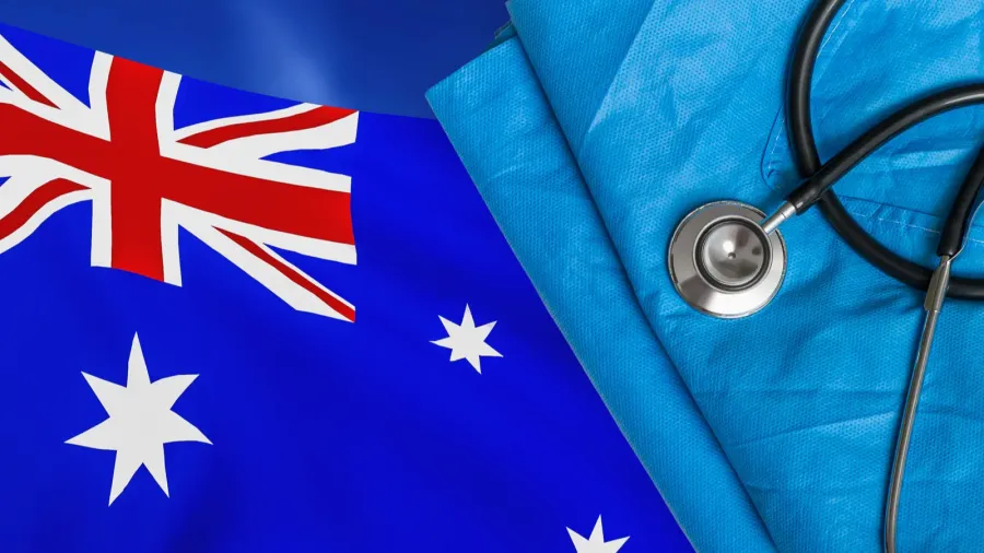 health care in australia stethoscope and medical uniform