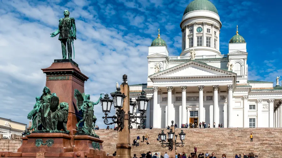 helsinki finland  may 4 2024 helsinki cathedral and tzar