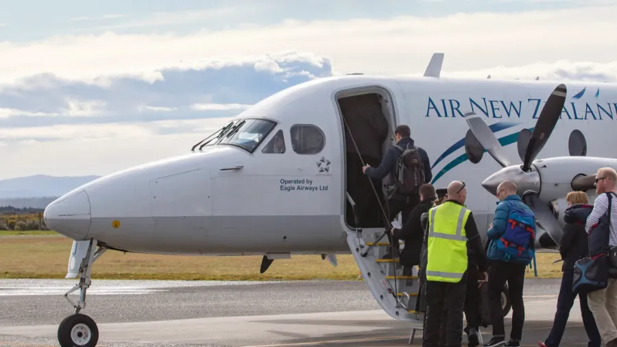 hokitika newe zealandseptember 3  air new zealand plane prepar
