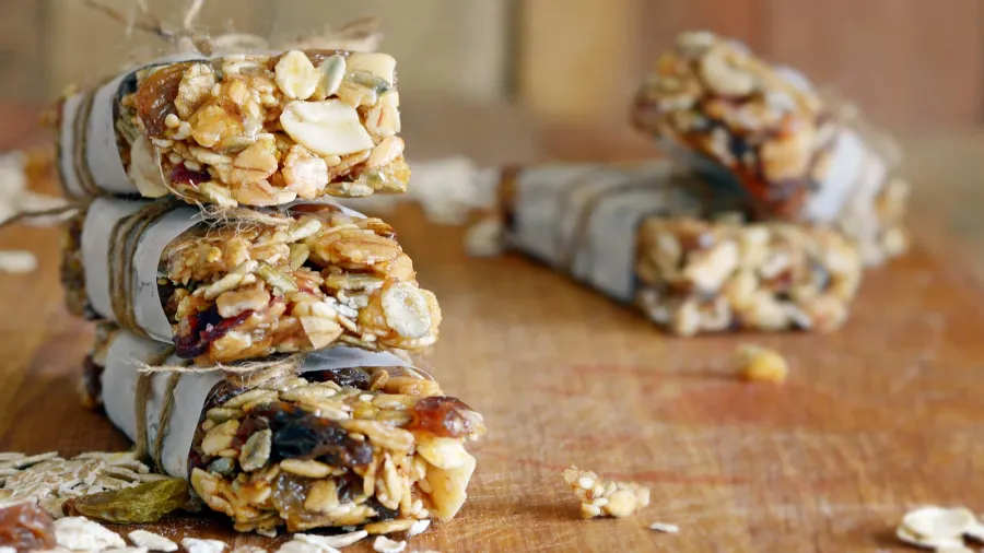 homemade granola energy bars with figs oatmeal almond dry cranberry
