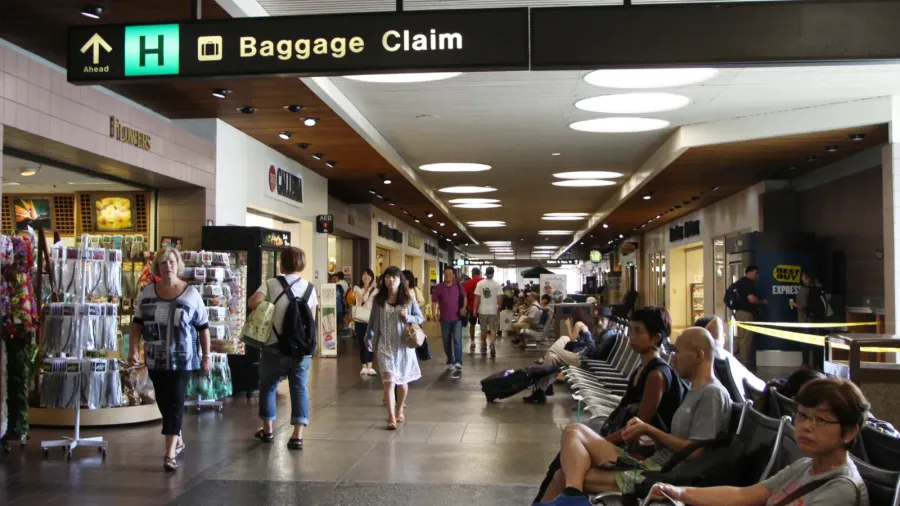 honolulu hawaiiseptember 2015 passengers wait for their flights inside the