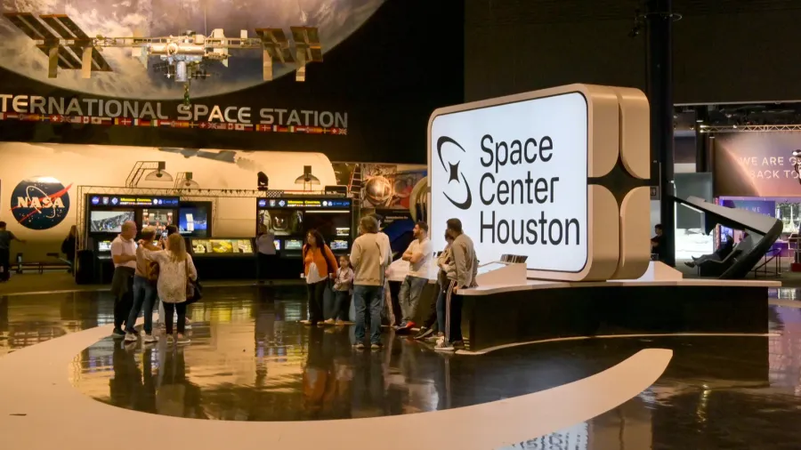houston texas usa  february 2023 visitors inside the museum