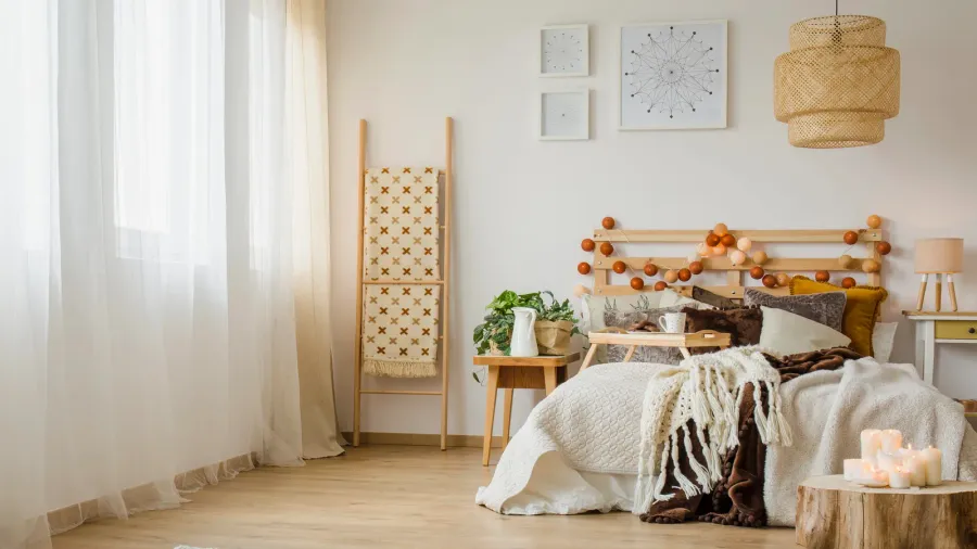 hygge style bedroom interior