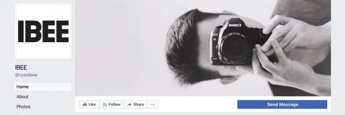 Facebook page cover inspiration - single, creative image