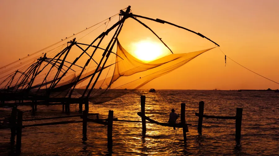 indian man fishing
