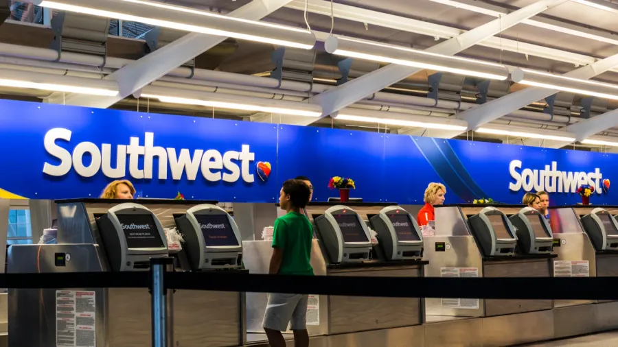 indianapolis  circa july 2017 southwest airlines check in desk