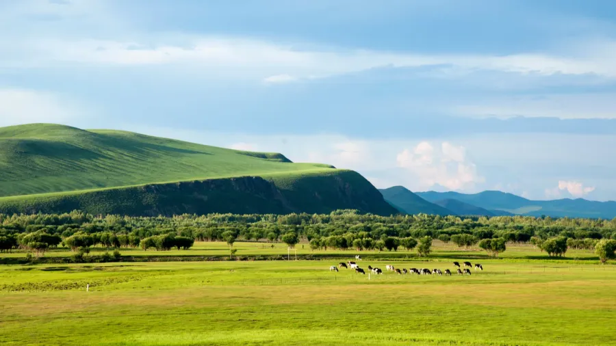 inner mongolia hulunbeier ergun sunset root river wetlands