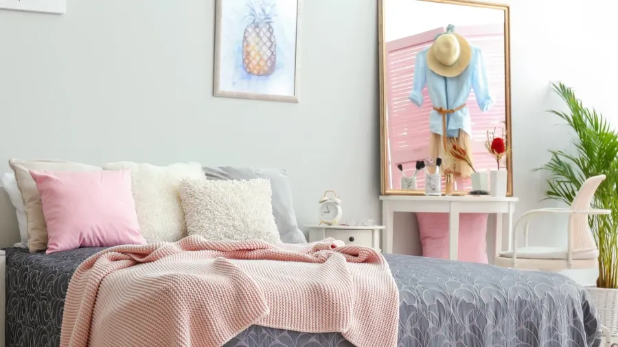 interior of beautiful modern bedroom