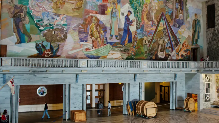 interior of the oslo city hall