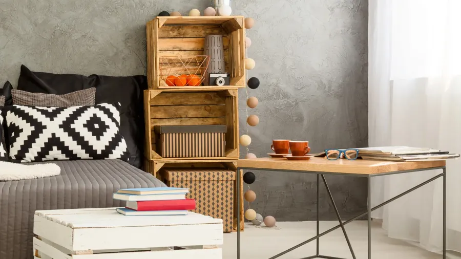 interior with diy furniture