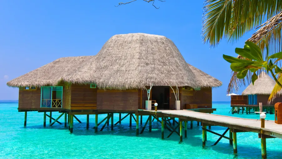 island in ocean overwater villamaldives