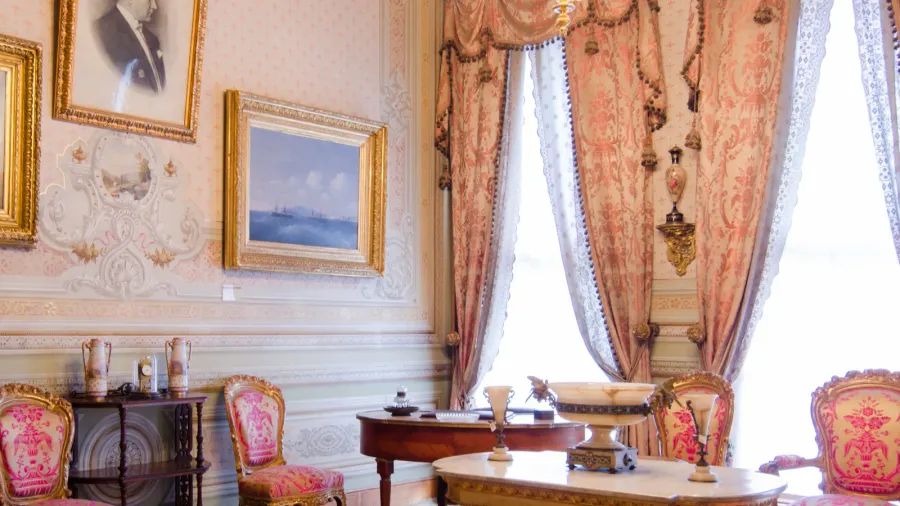 istanbul  january 15 dolmabahce palace cabinet of mustafa kamal