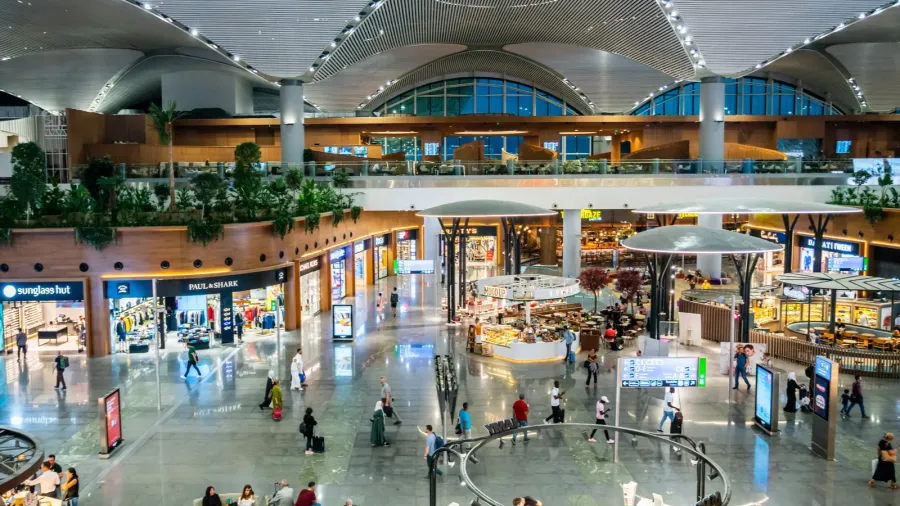 istanbulturkeyaugust 02 2019 interior view of the istanbul n