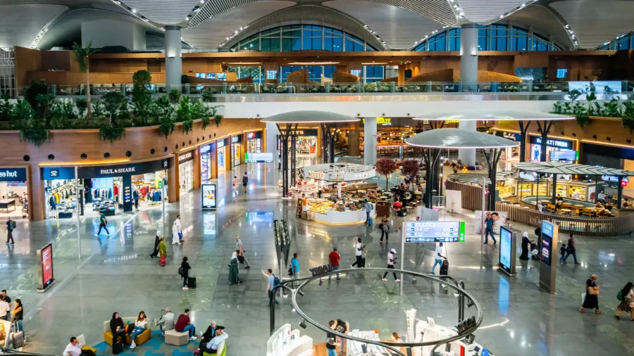 istanbulturkeyaugust 02 2019 interior view of the istanbul n