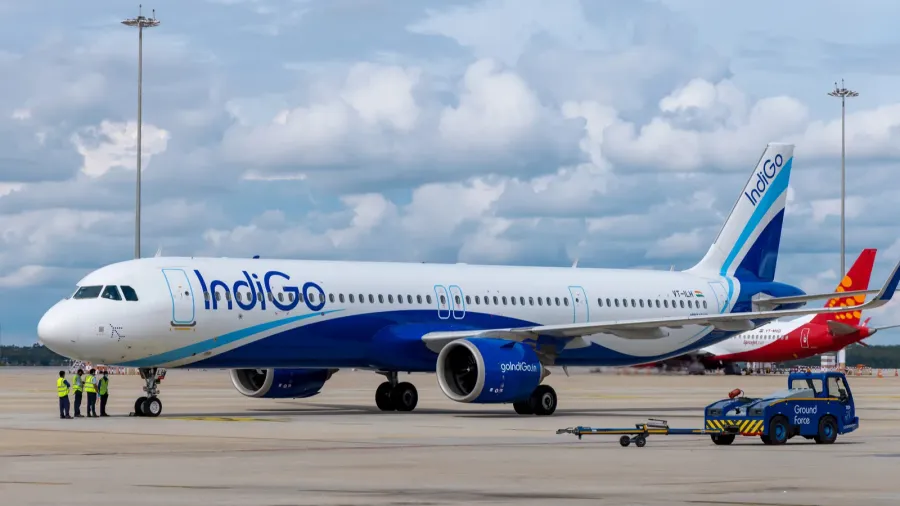 jaipur india  october 11 2022  indigo airlines flight