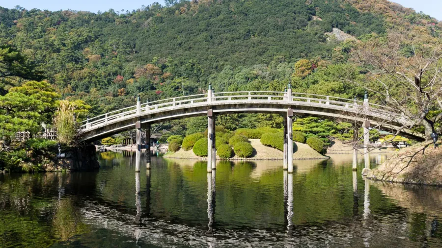 japanese beautiful ritsurin park