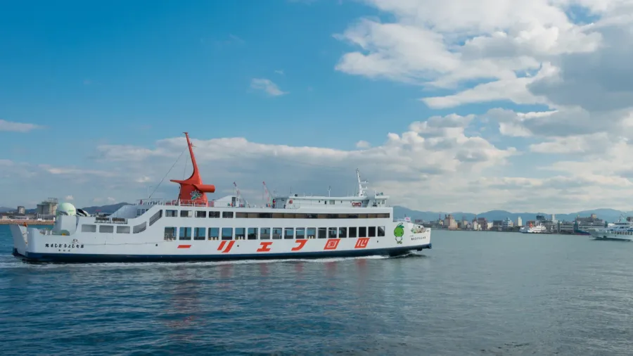 kagawa japan  beautiful scenic view from port of takamatsu