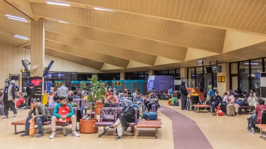 karachi pakistan  november 2 2023 interior of jinnah international