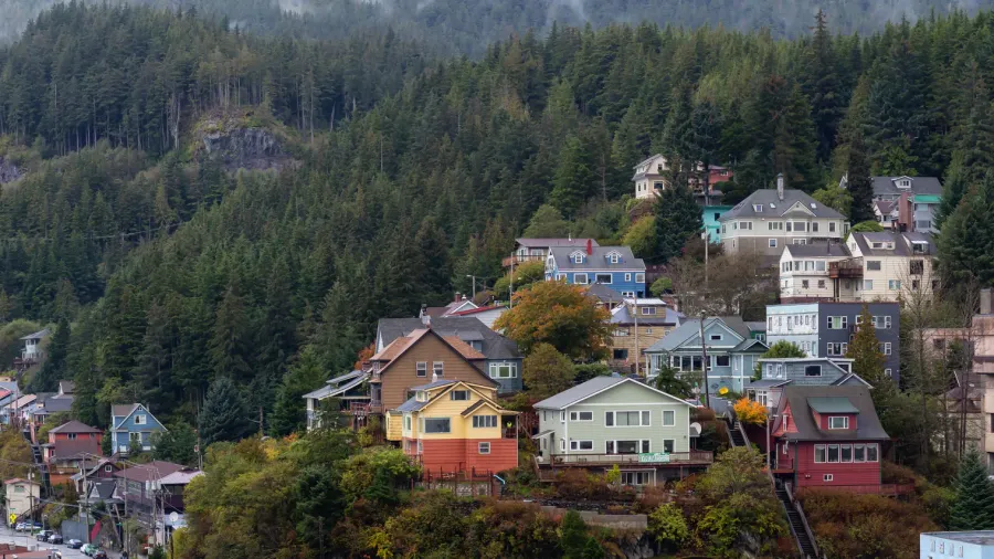 ketchikan alaska united states  september 26 2019 beautiful aerial
