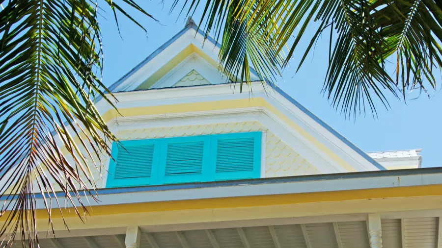 key west a typical conch house in the old town