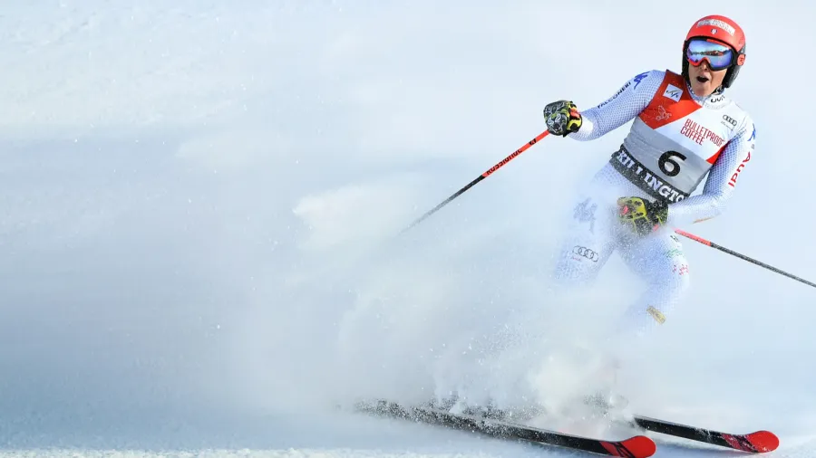killington vermont  november 24 federica brignone of italy reacts