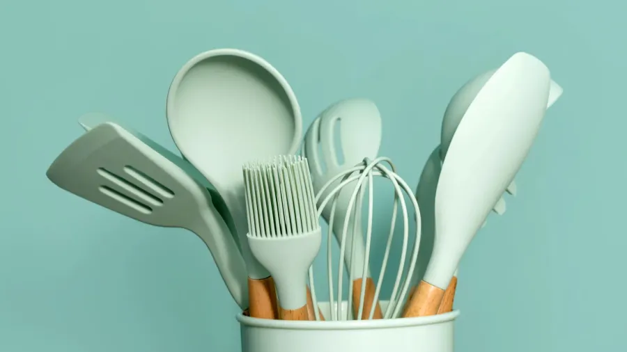 kitchen utensils background with copyspace home kitchen decor concept kitchen