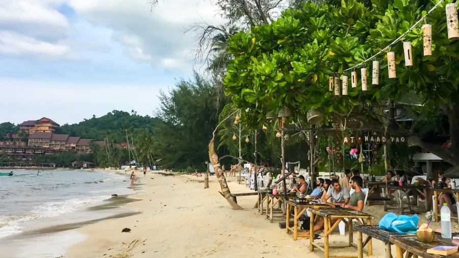 koh phangan thailand  january 1 2019 haad yao beach