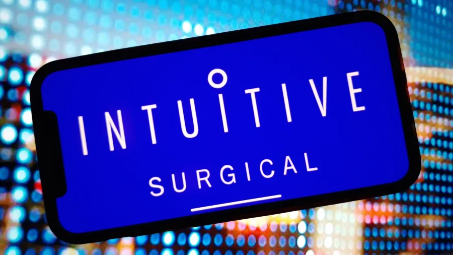 konskie poland  january 07 2024 intuitive surgical company logo
