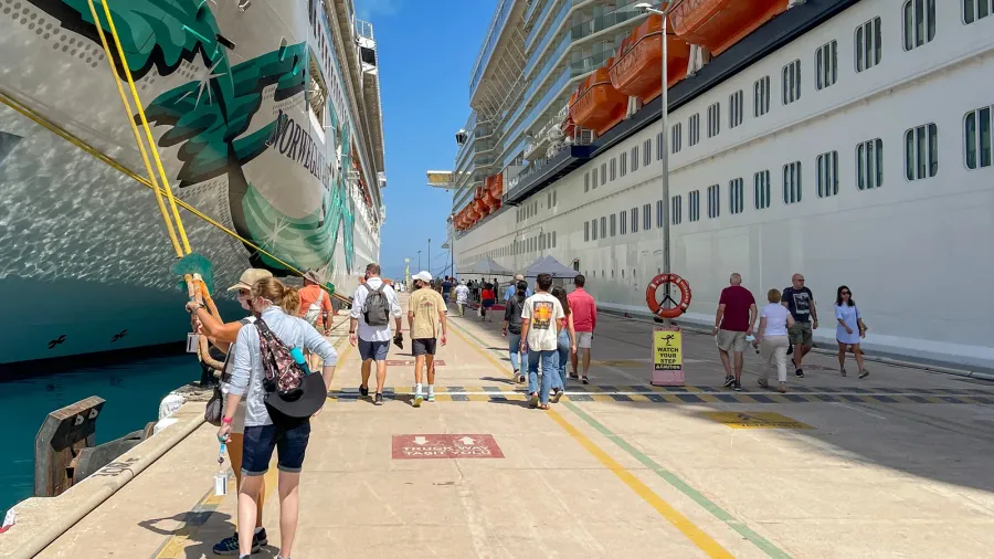 kusadasi turkey  may 2022 people returning to their cruise