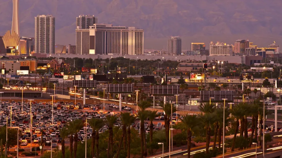 las vegas sunset skyline
