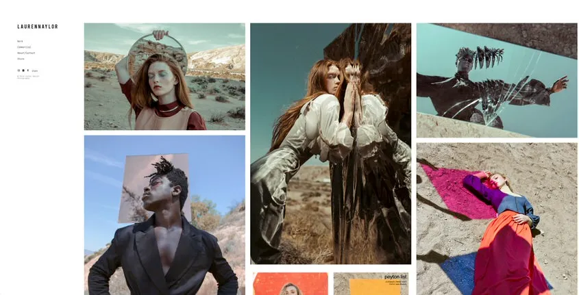 Photography portfolio website example.