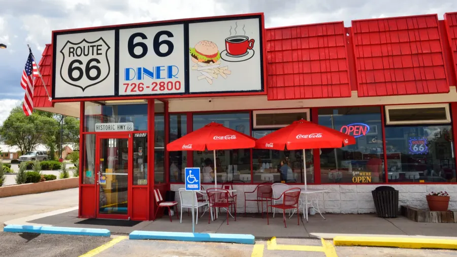 legendary route 66 diner is a classic on historic highway