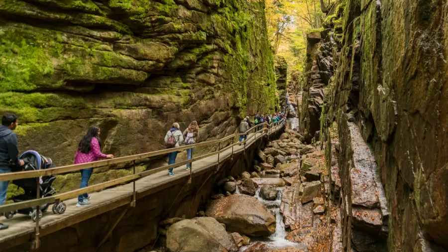lincoln nh  october 7 2017 flume gorge in the