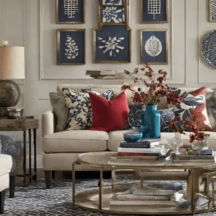 Textural Layering In Living Room (Add Depth)