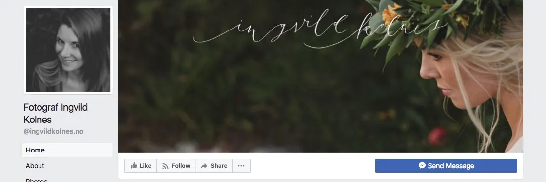 Facebook page cover inspiration - image with a delicate logo on top
